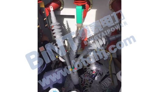 华电邹县发电厂35KV高压电缆终端头安装现场.JPG